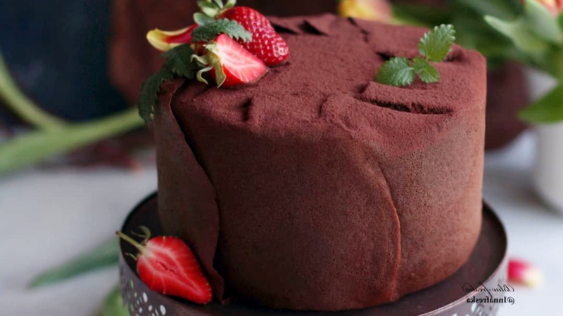 Блинный шоколадно-вишнёвый торт с творогом Просто Кухня простой рецепт с фото пошагово
