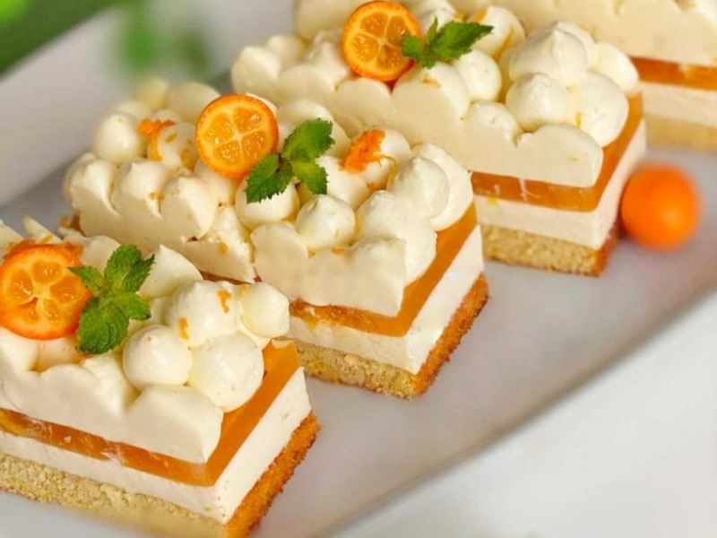 Нарезные пирожные апельсиновые современные рецепты