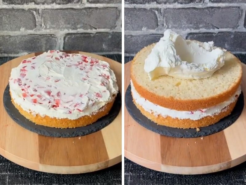 Бисквитный торт с кремом чиз рецепт с фото пошагово