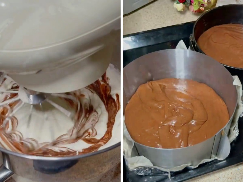 шоколадный бисквит на горячем молоке